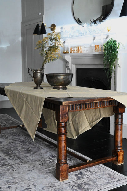 Gold Metallic Linen Blend Table Linen Collection